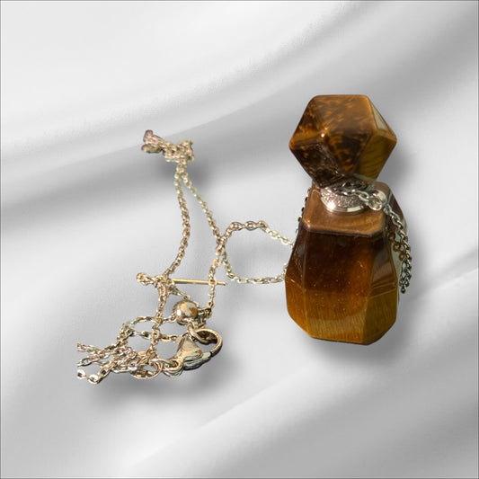 Tiger's Eye Necklace Bottle