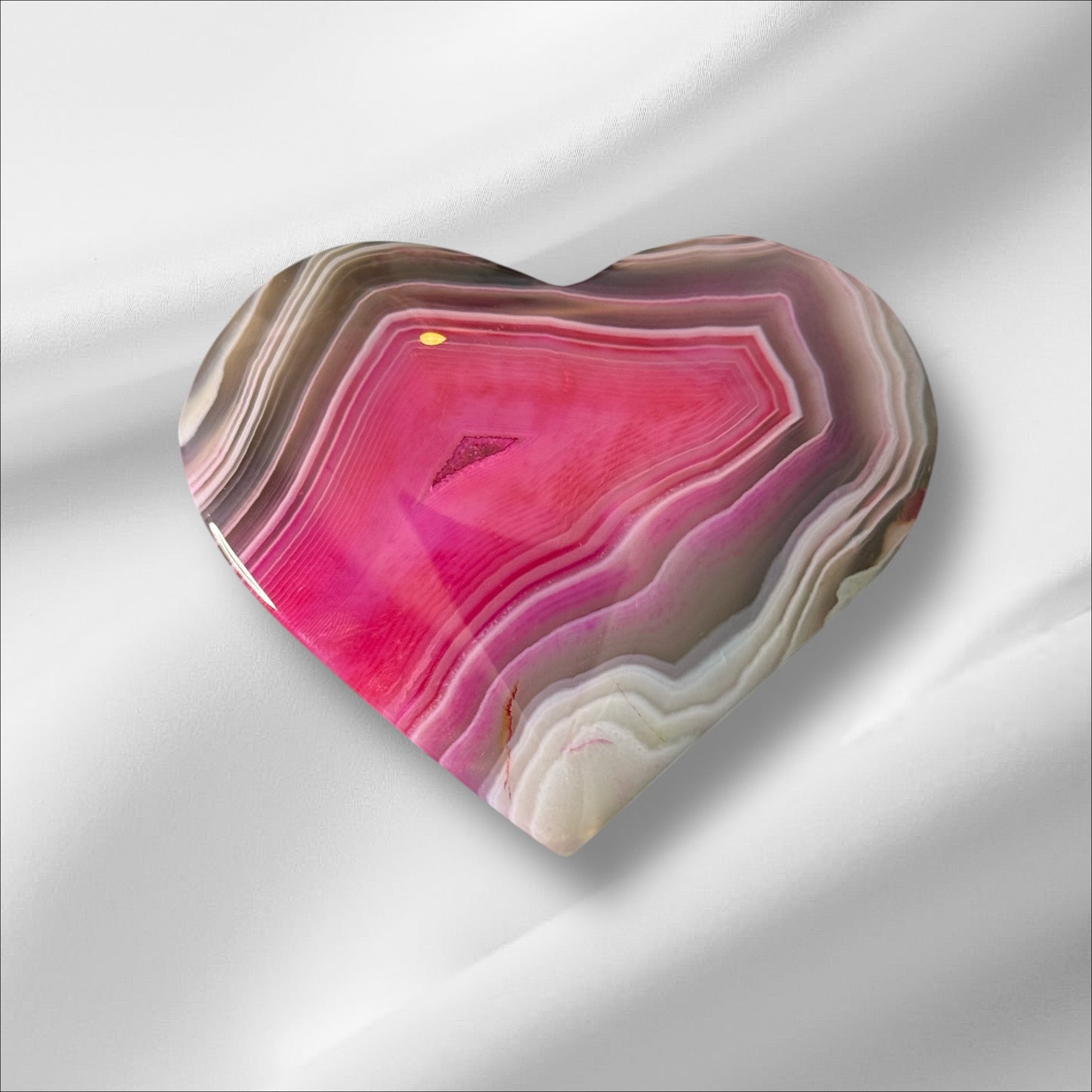 Dyed Pink Agate Heart