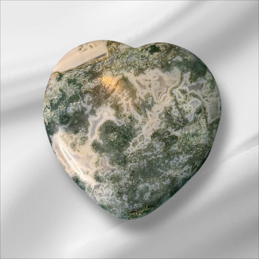 Moss Agate Heart