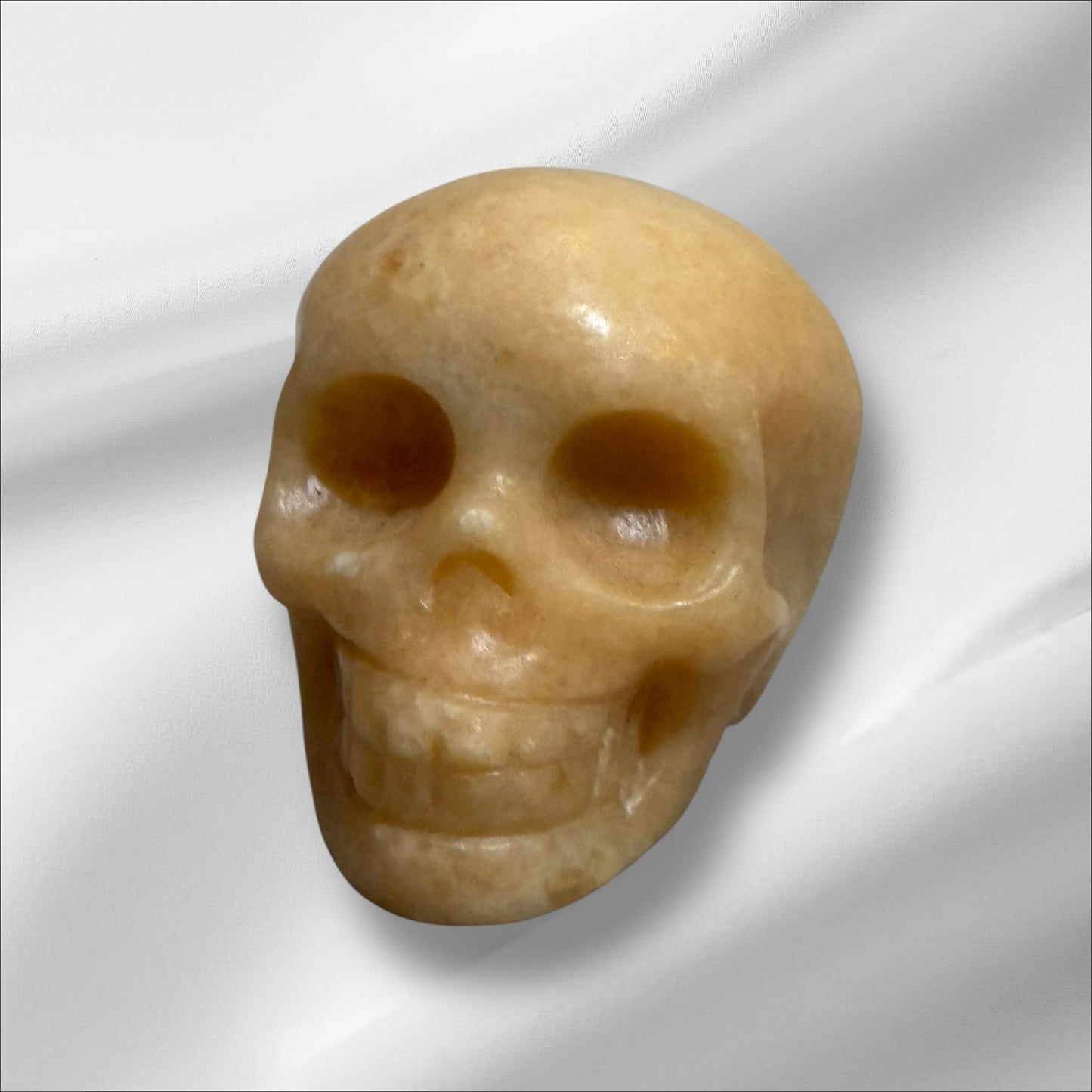 Orange Calcite Skull