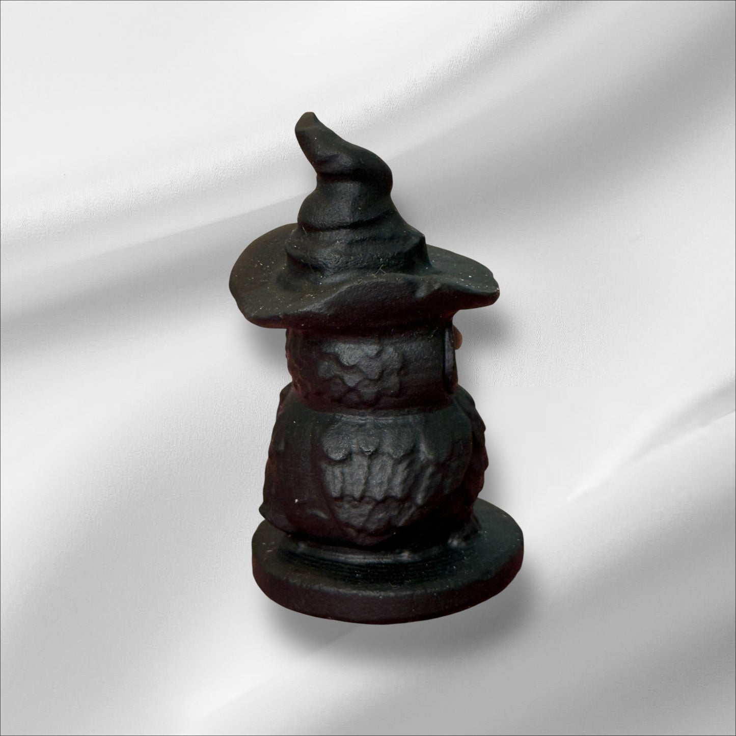 Obsidian Owl with Hat