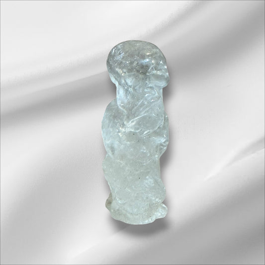 Clear Quartz Triple Skull Stack