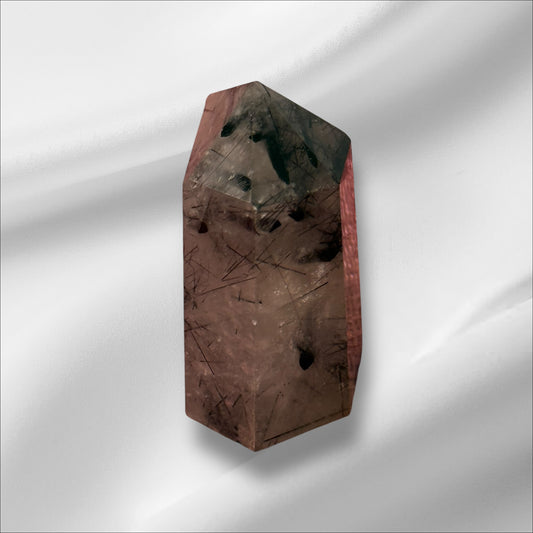 Black Tourmaline in Quartz Tower #2