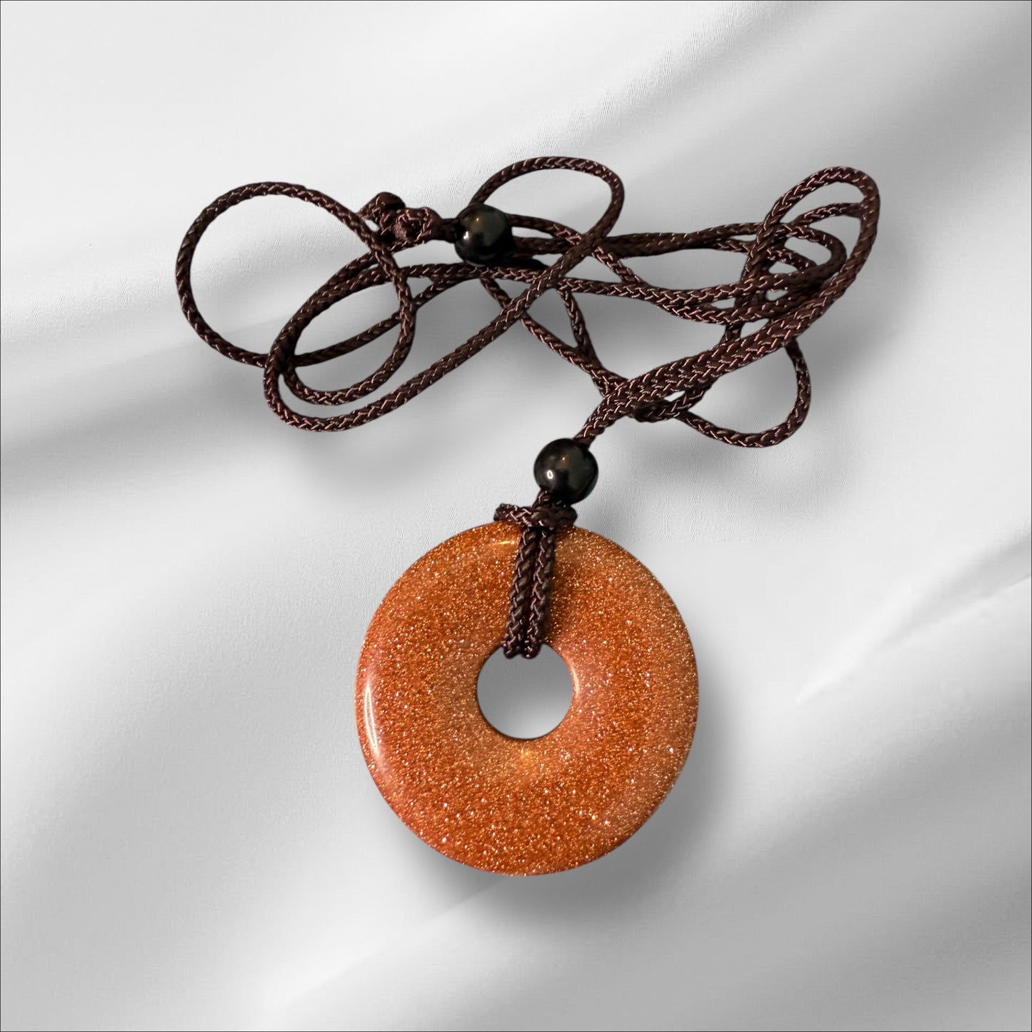 Goldstone Donut Necklace
