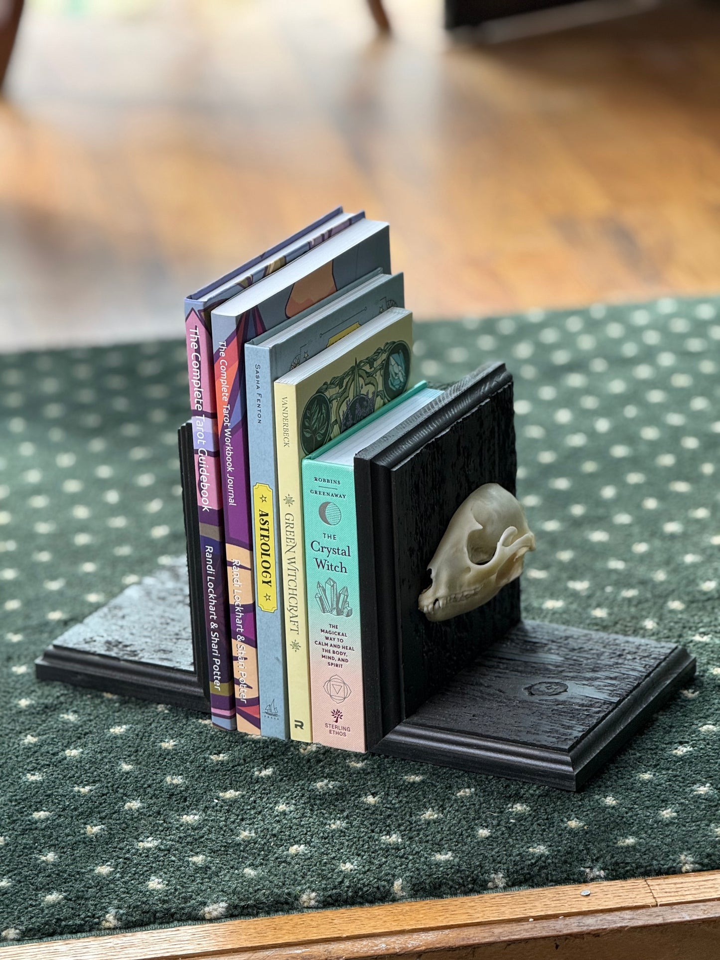 Bookends with Real bone Skull