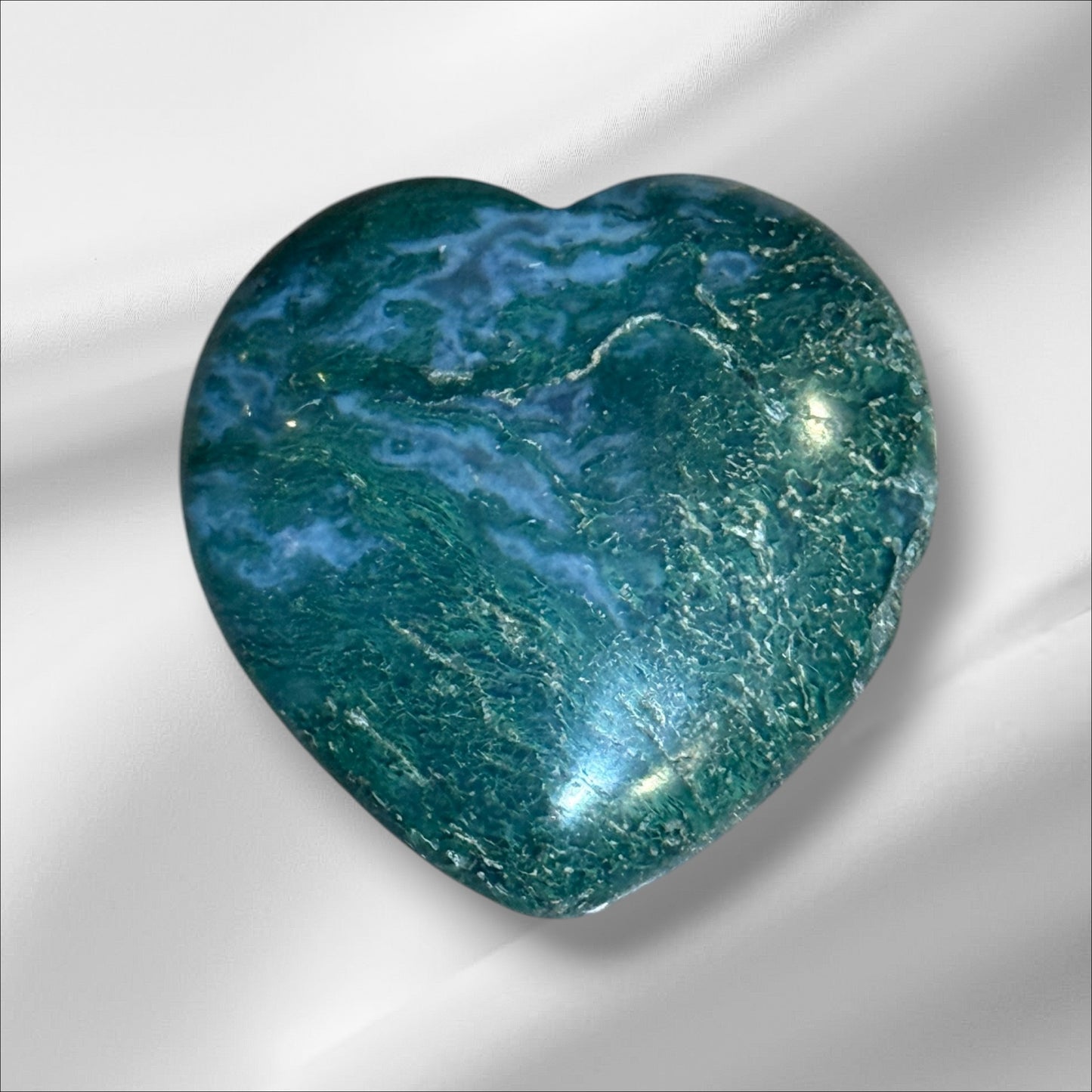 Moss Agate Heart