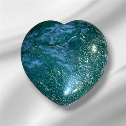 Moss Agate Heart