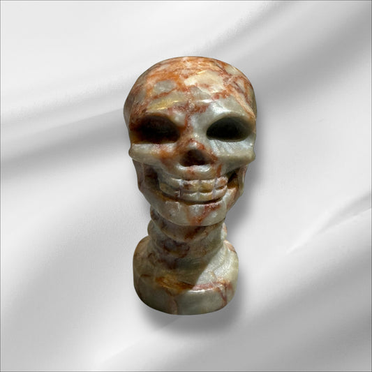 Red Network Jasper Skull
