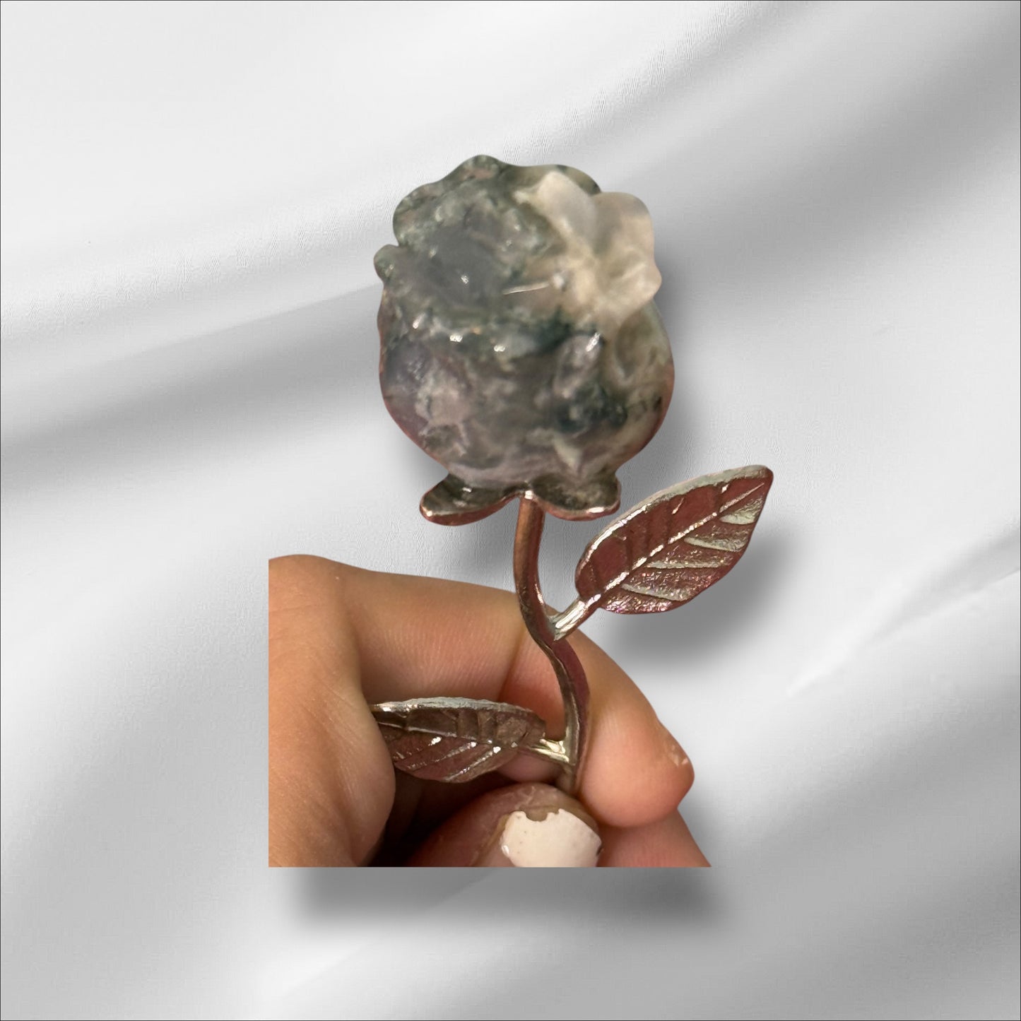 Small Rose Moss Agate