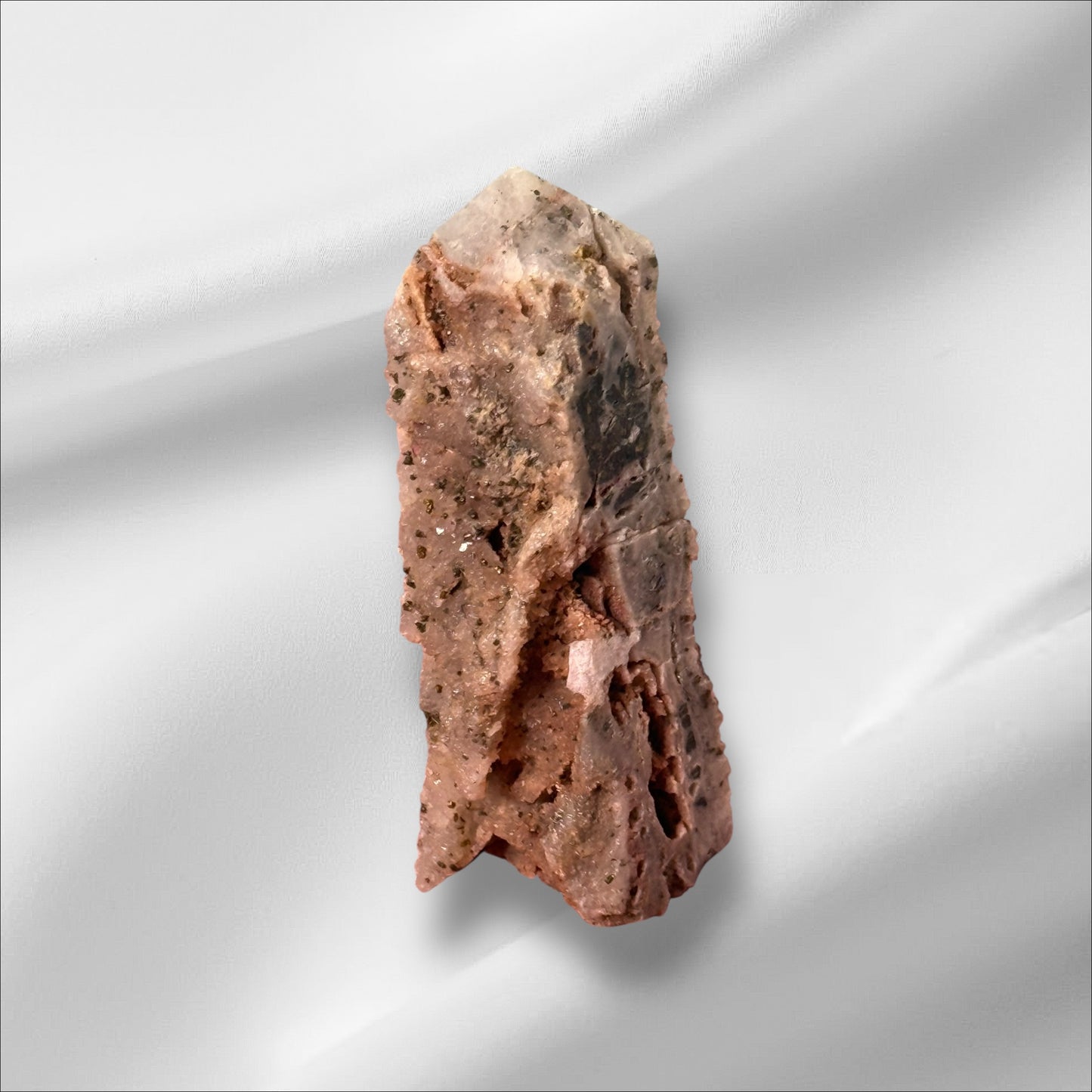 Pyrite with Quartz Tower