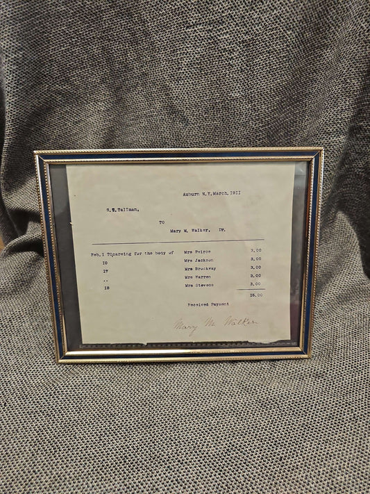 Blue & Gold Frame Vintage Receipt #656 image 0