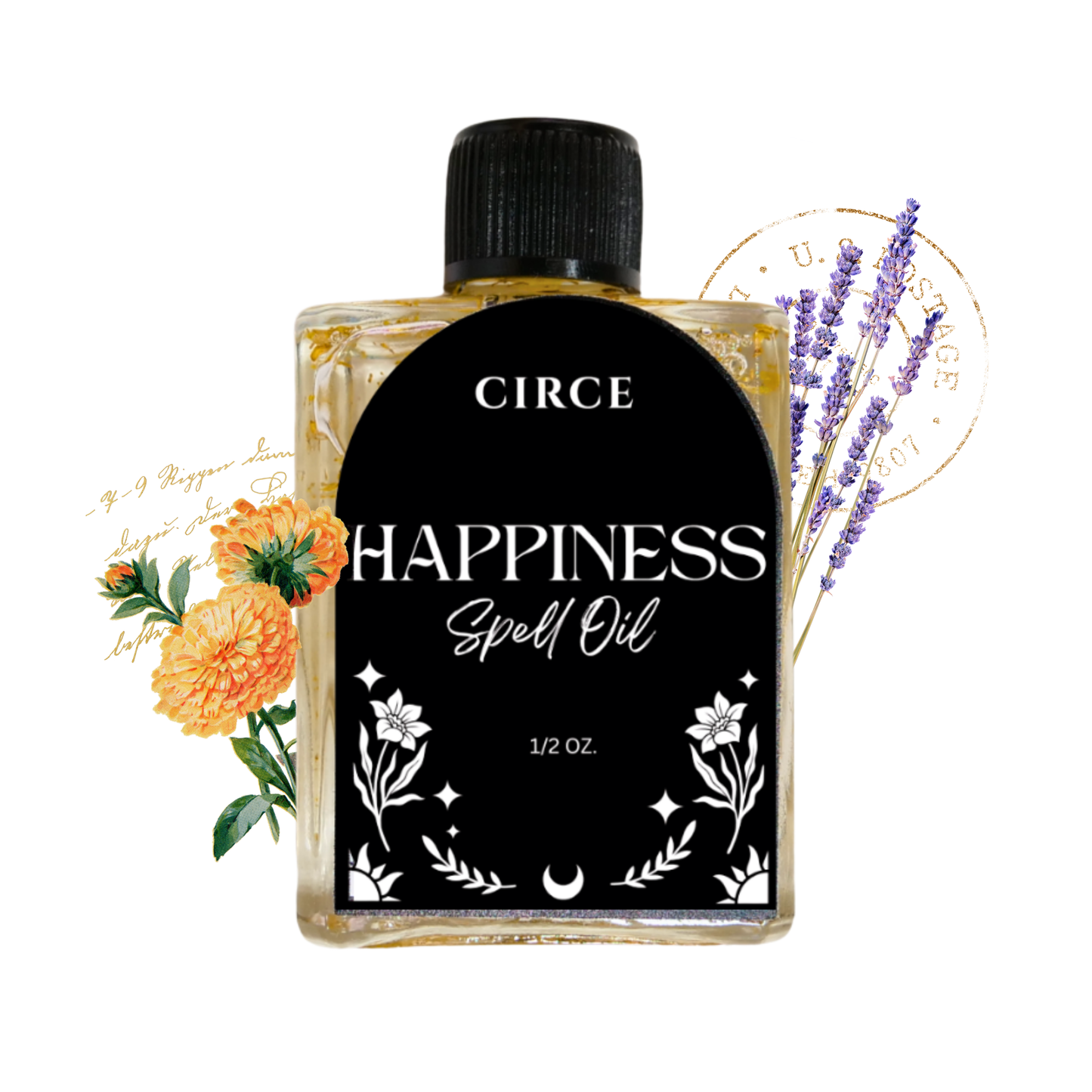 Happiness Spell Oil - Intention Ritual Oil - Joy Stress