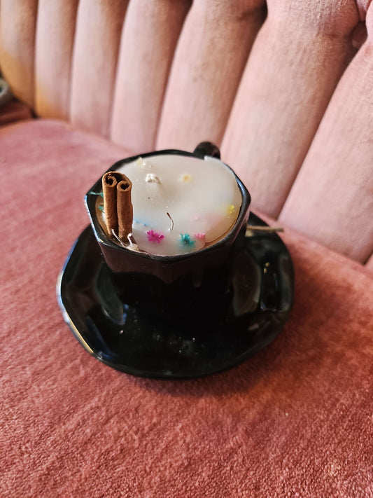 Black Tea Cup Intention Candle C9 image 0
