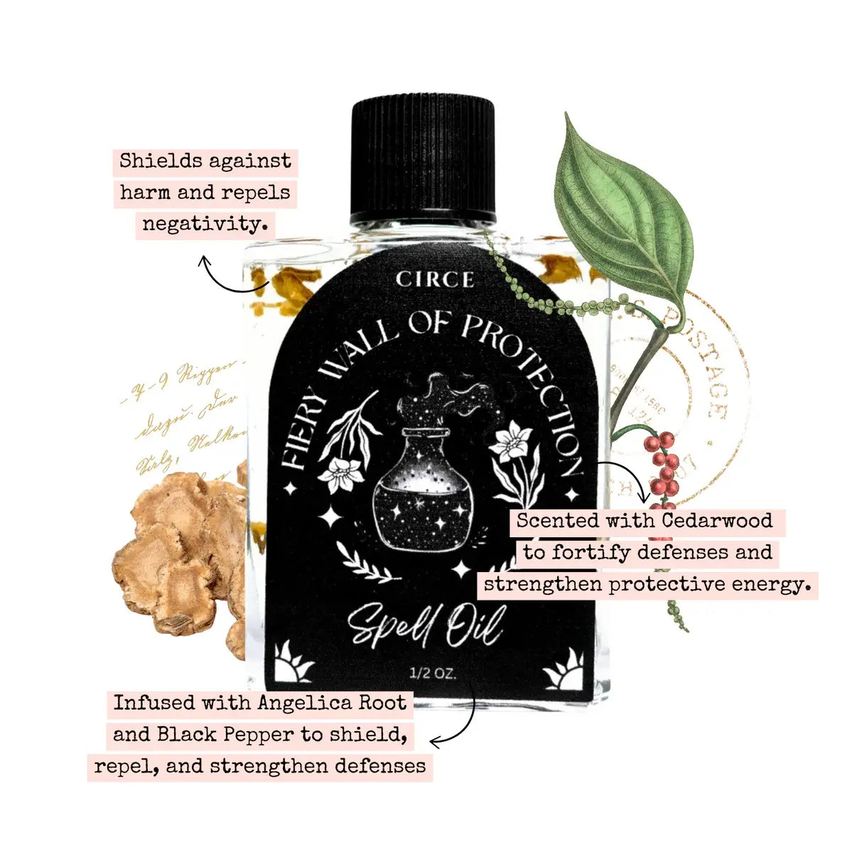 Fiery Wall of Protection - Spell Oil - Witchcraft Supplies