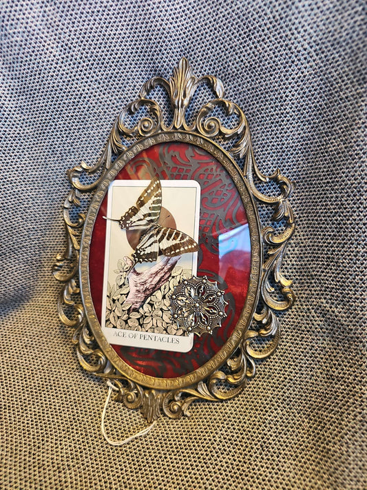 Ace of Pentacles Butterfly Frame #627 image 0