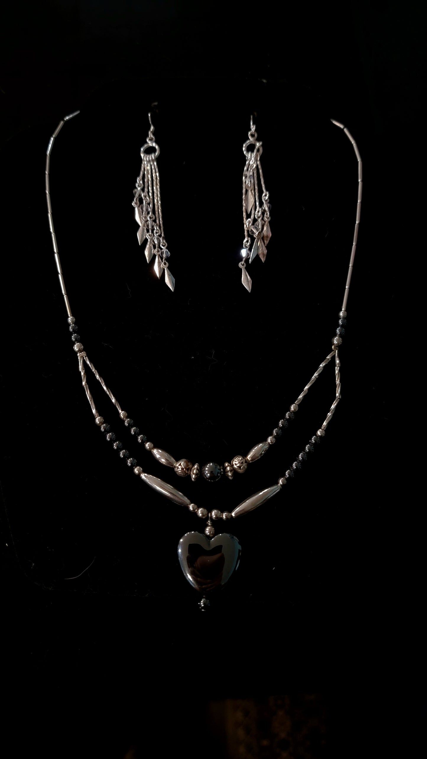 Hematite Necklace & Earring