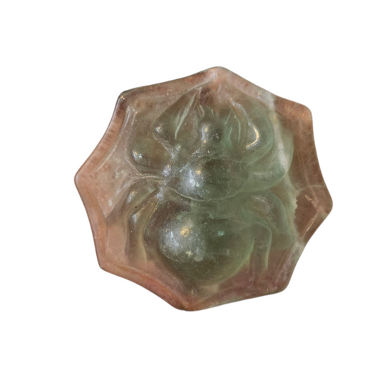 Fluorite Spider w/ Web
